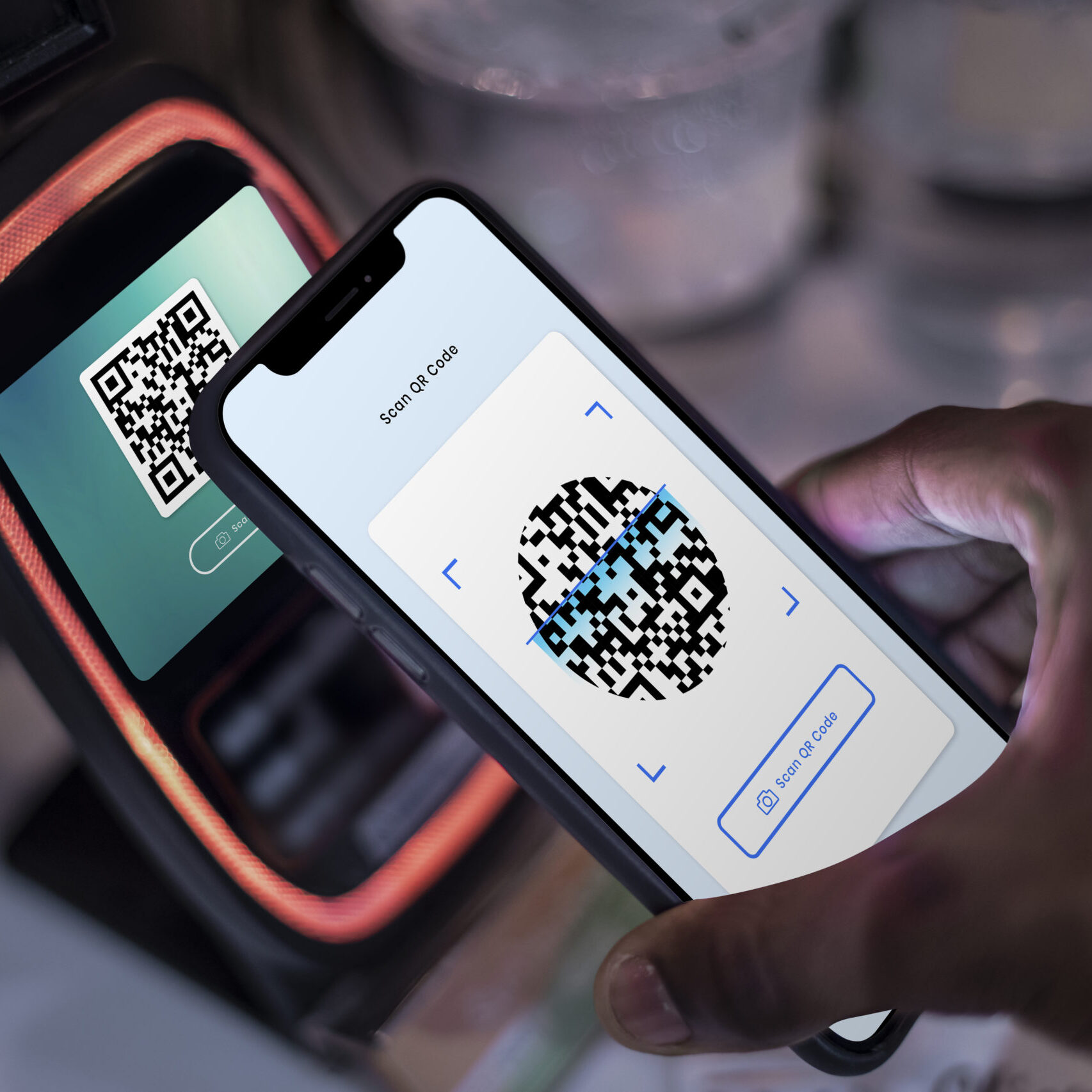 Contactless and cashless payment through qr code and mobile banking